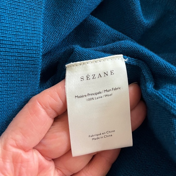 Sezane Charline Cerulean Blue Jumper, Size S - Picture 6 of 7